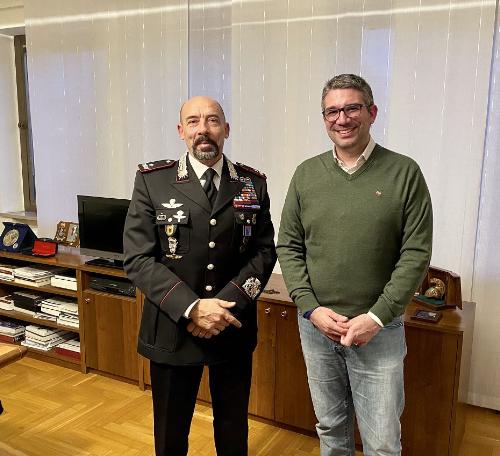 il comandante della Legione Carabinieri Friuli Venezia Giulia generale di brigata Antonio Frassinetto e l'assessore regionale alla Sicurezza Pierpaolo Roberti 